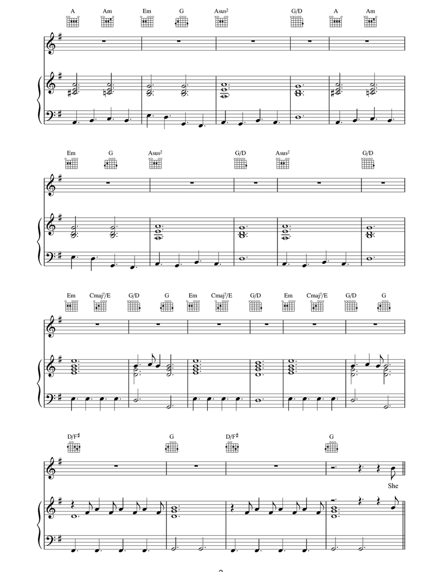 Jupiter Crash Piano, Vocal, Guitar scores gallery preview page 2