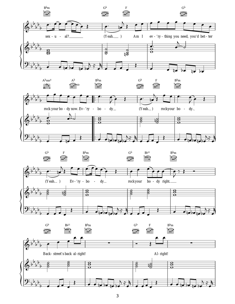 Everybody (Backstreet's Back) Acoustic Guitar scores gallery preview page 3