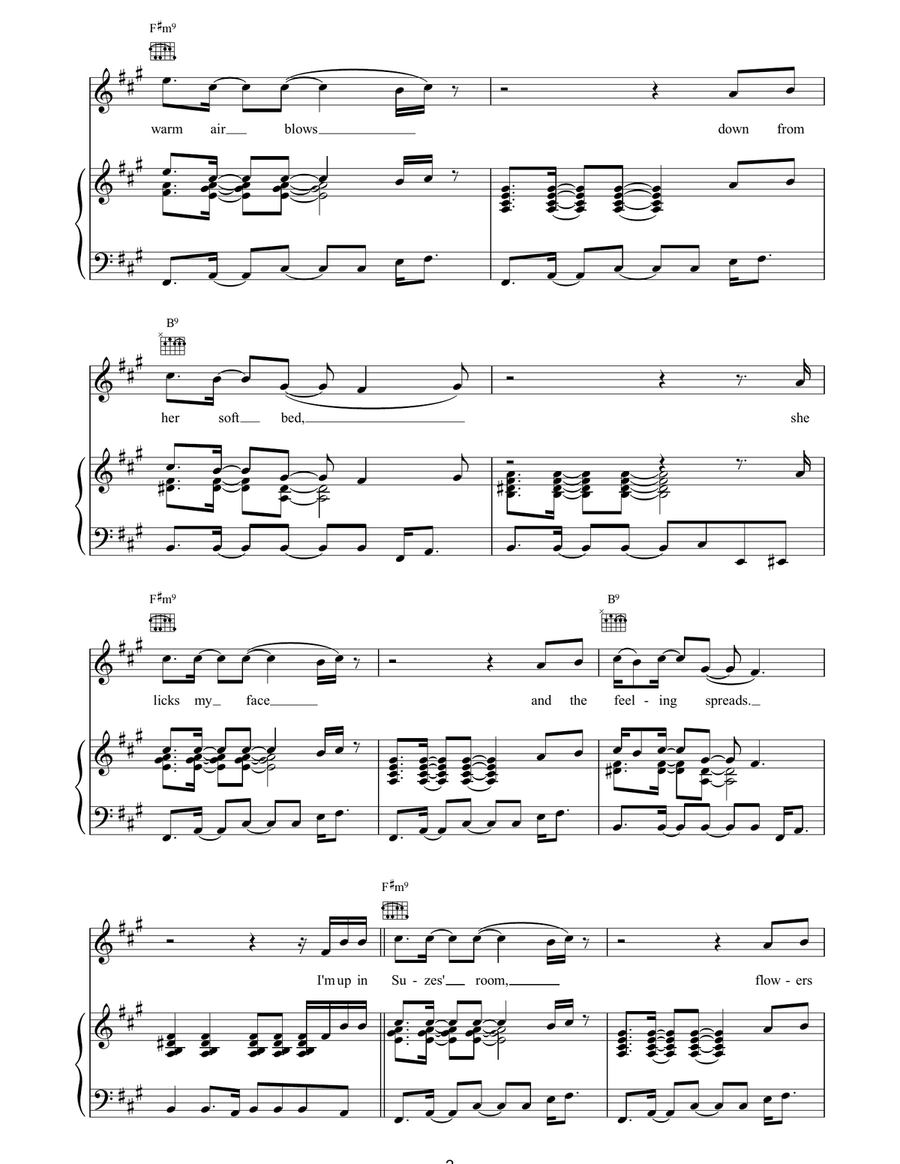 Up In Suzes' Room Up In Suzes' Room Piano, Vocal, Guitar scores gallery preview page 2