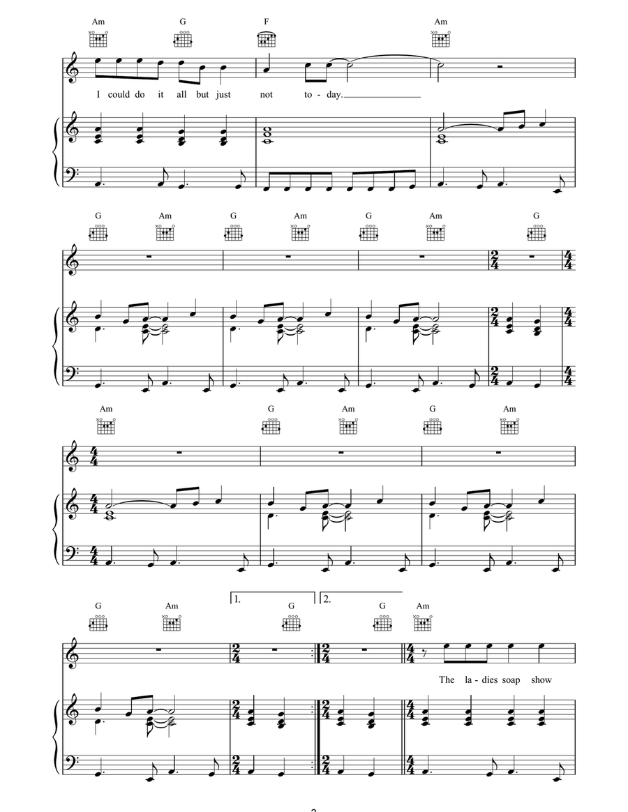 Captain's Courageous Captain's Courageous Piano, Vocal, Guitar scores gallery preview page 3