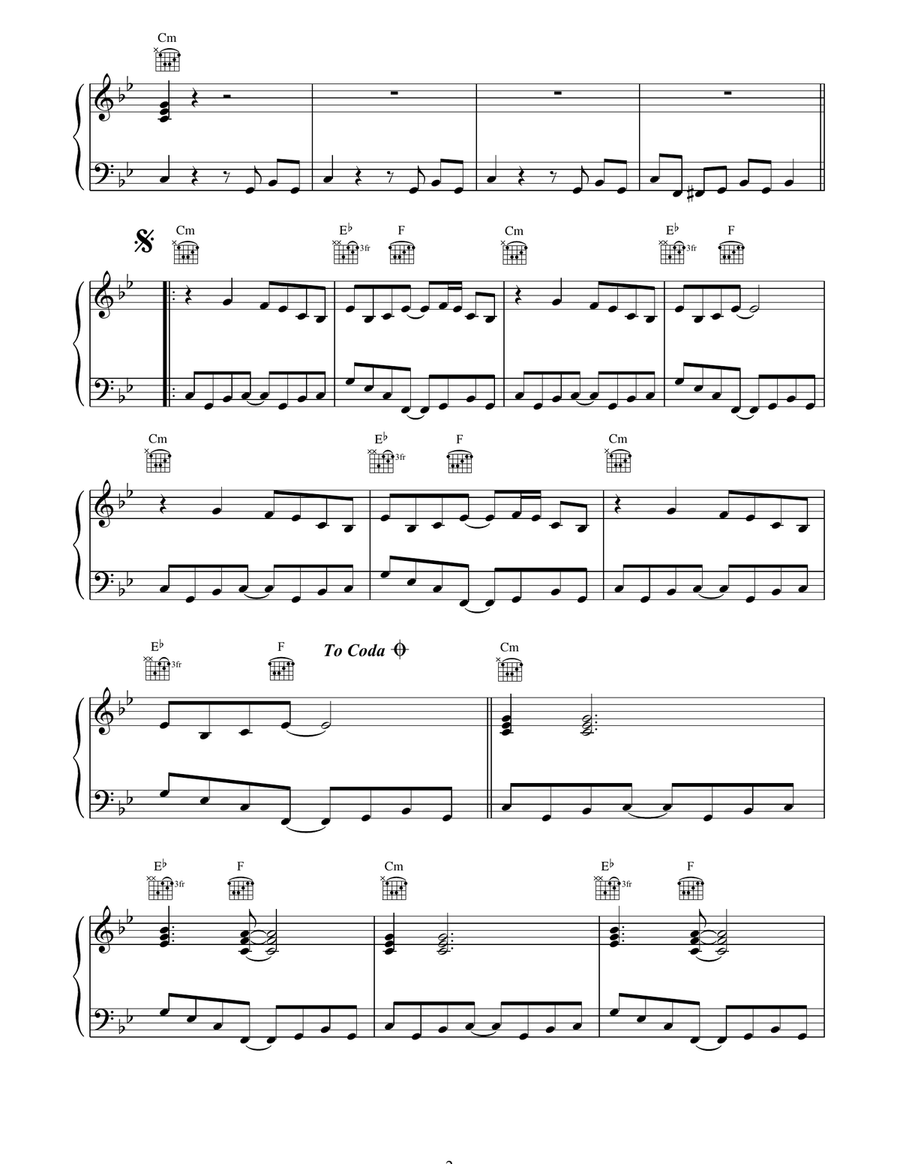 All Up All Up Piano, Vocal, Guitar scores gallery preview page 2