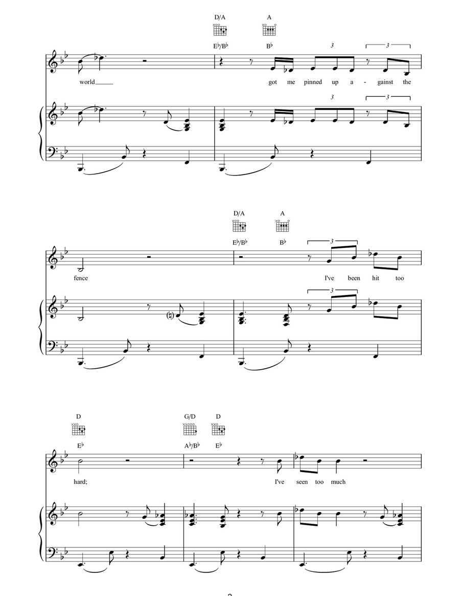 'Til I Fell In Love With You Piano, Vocal, Guitar scores gallery preview page 2