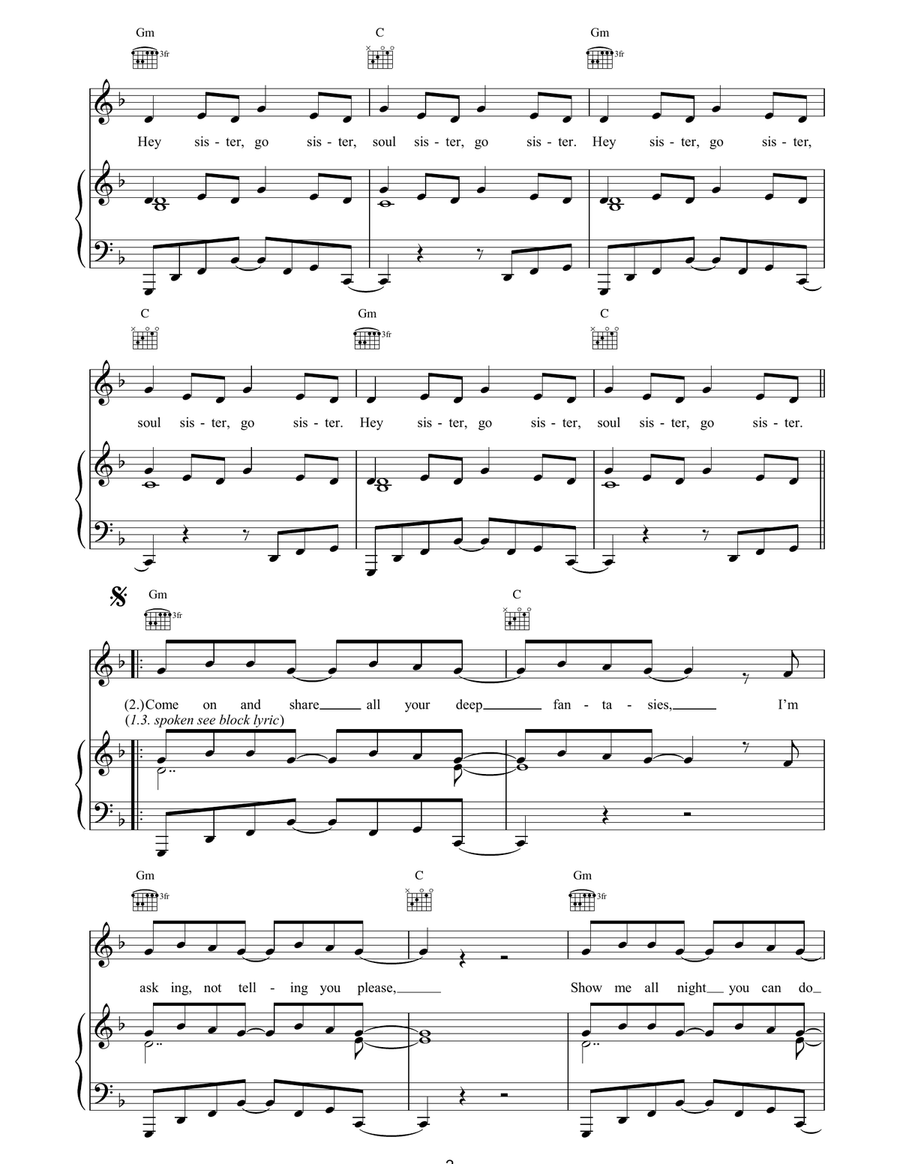 Lady Marmalade Lady Marmalade Piano, Vocal, Guitar scores gallery preview page 2