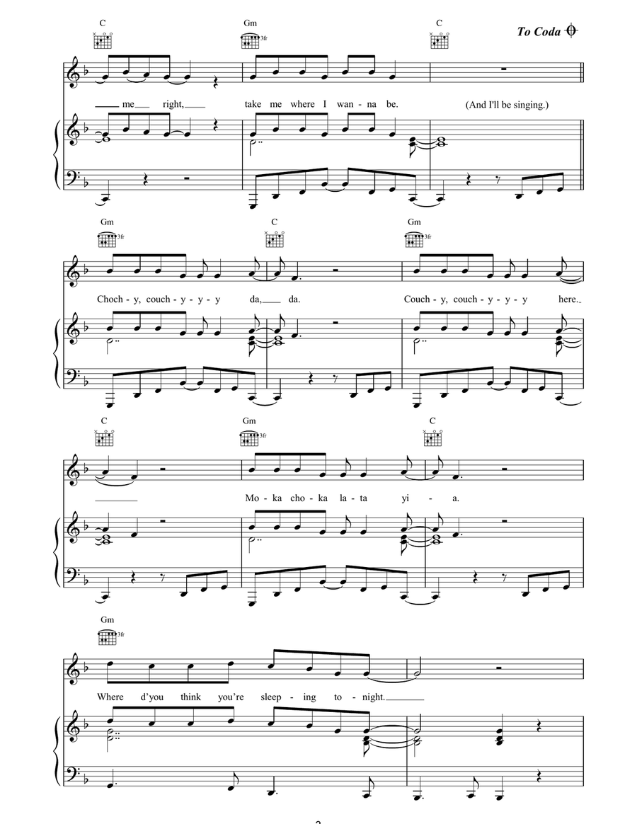 Lady Marmalade Lady Marmalade Piano, Vocal, Guitar scores gallery preview page 3