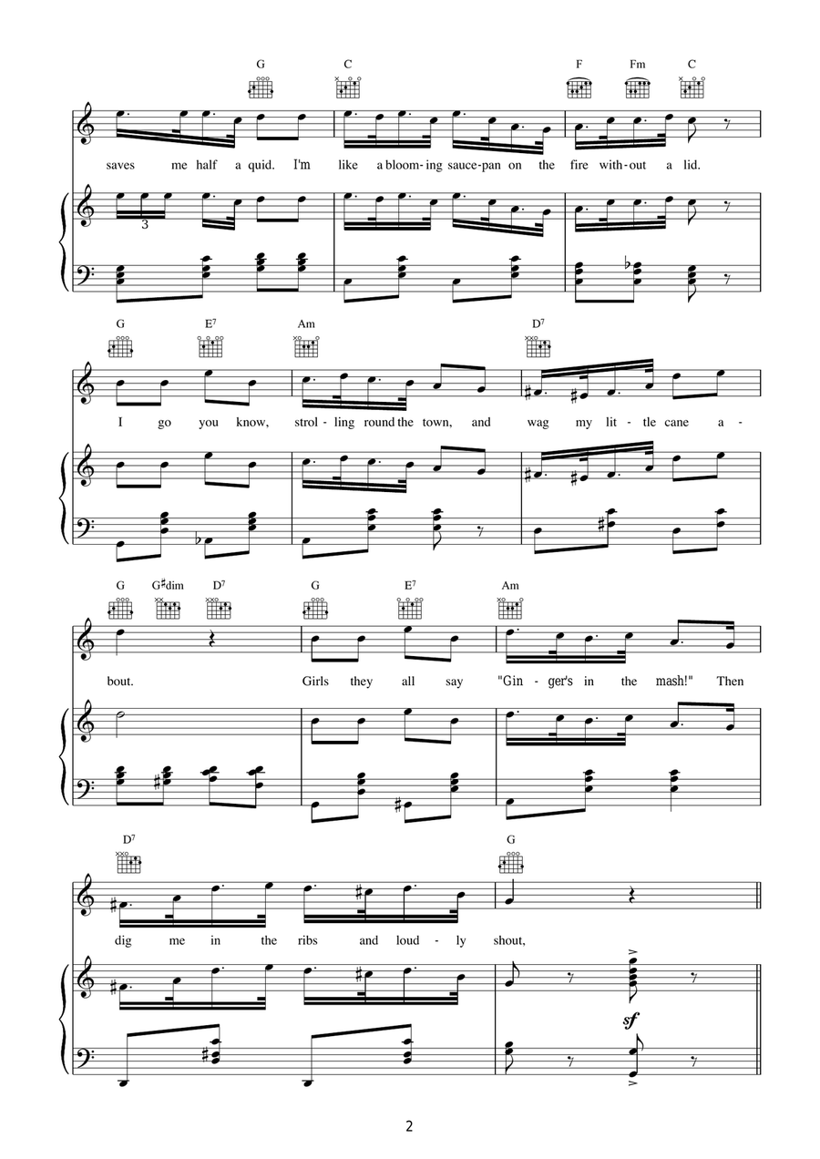 Ginger, You're Barmy Guitar scores gallery preview page 2