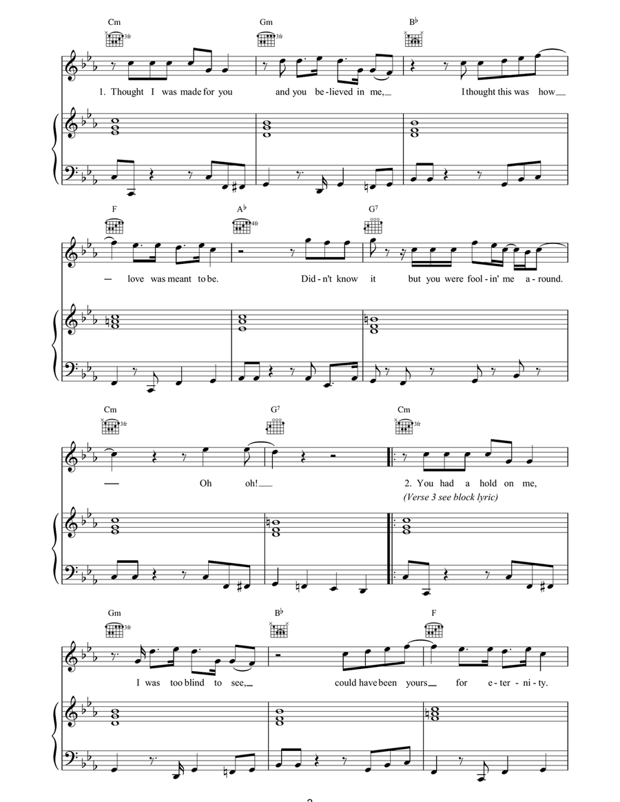 Its All Over Its All Over Piano, Vocal, Guitar scores gallery preview page 2