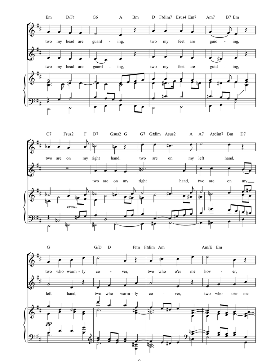 When At Night I Go To Sleep Piano, Vocal, Guitar scores gallery preview page 2