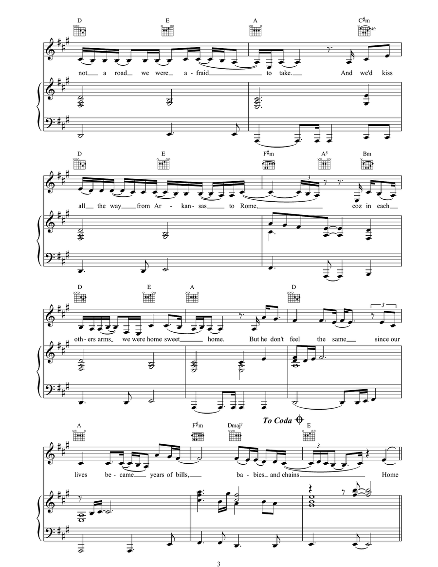 Home Ain't Where The Heart Is (Anymore) Acoustic Guitar scores gallery preview page 3