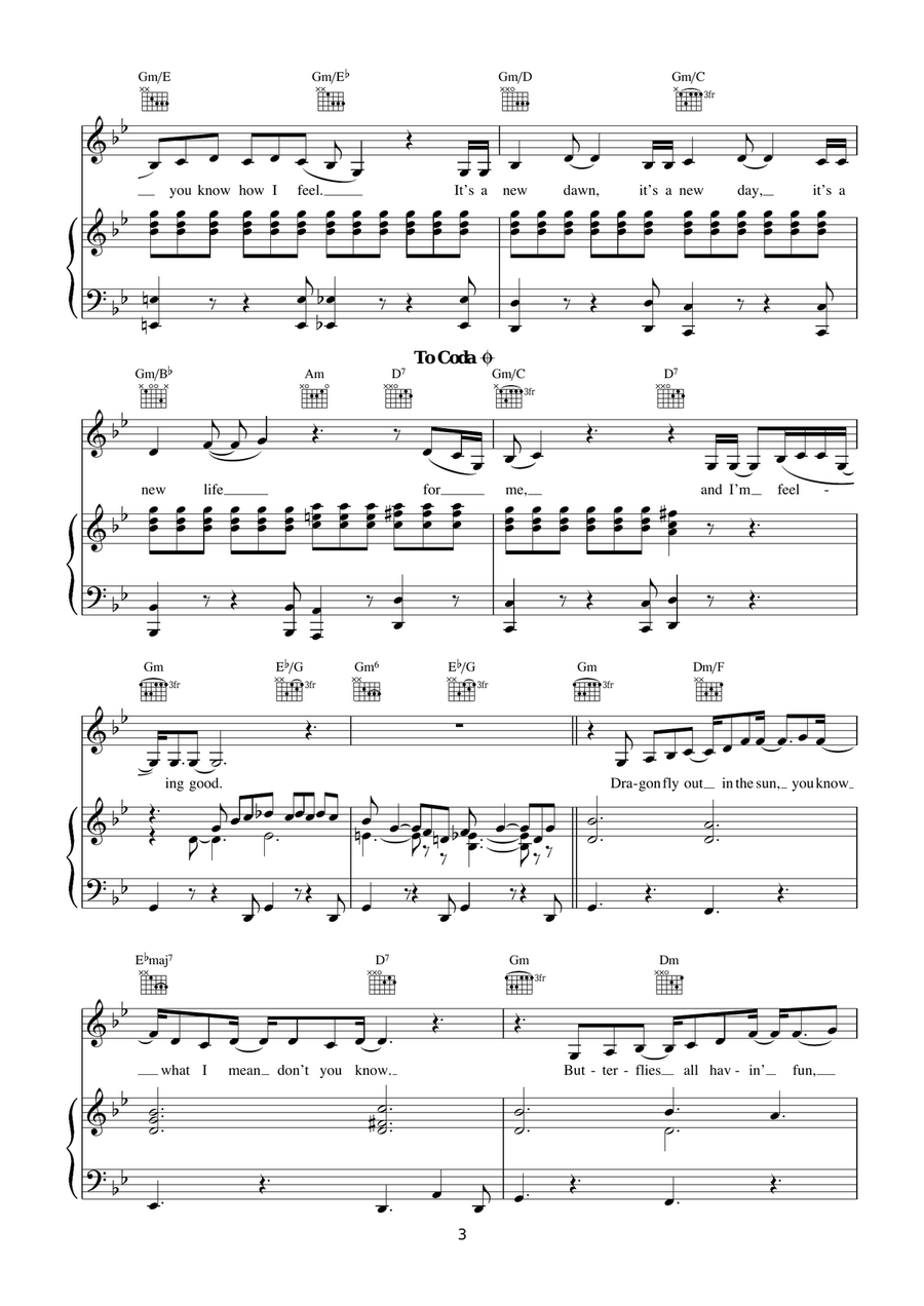 Feeling Good Feeling Good Guitar scores gallery preview page 3