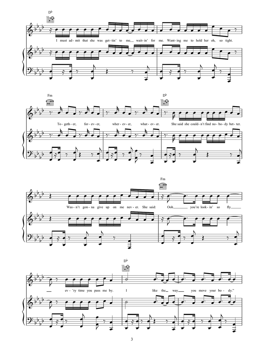Can't Be Messing 'Round Piano, Vocal, Guitar scores gallery preview page 3