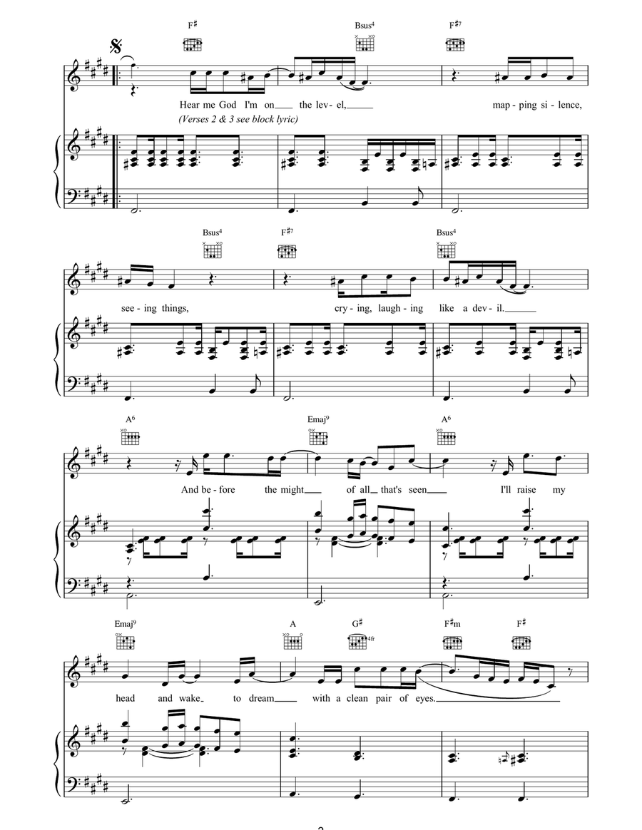 A Clean Pair Of Eyes A Clean Pair Of Eyes Piano, Vocal, Guitar scores gallery preview page 2