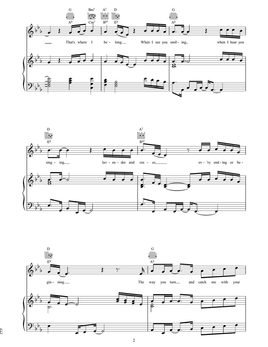 That's Where I Belong That's Where I Belong Piano, Vocal, Guitar scores gallery preview page 2