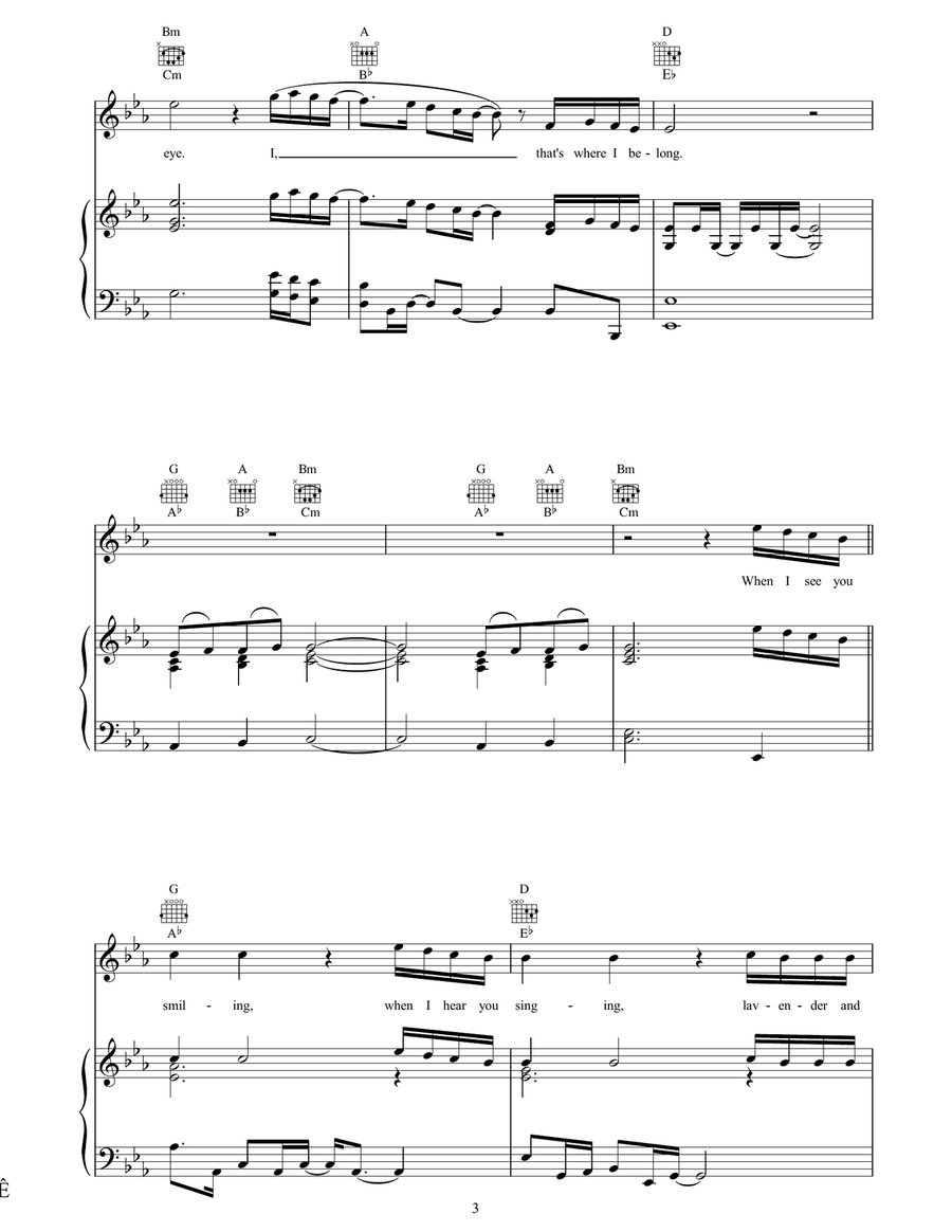 That's Where I Belong That's Where I Belong Piano, Vocal, Guitar scores gallery preview page 3