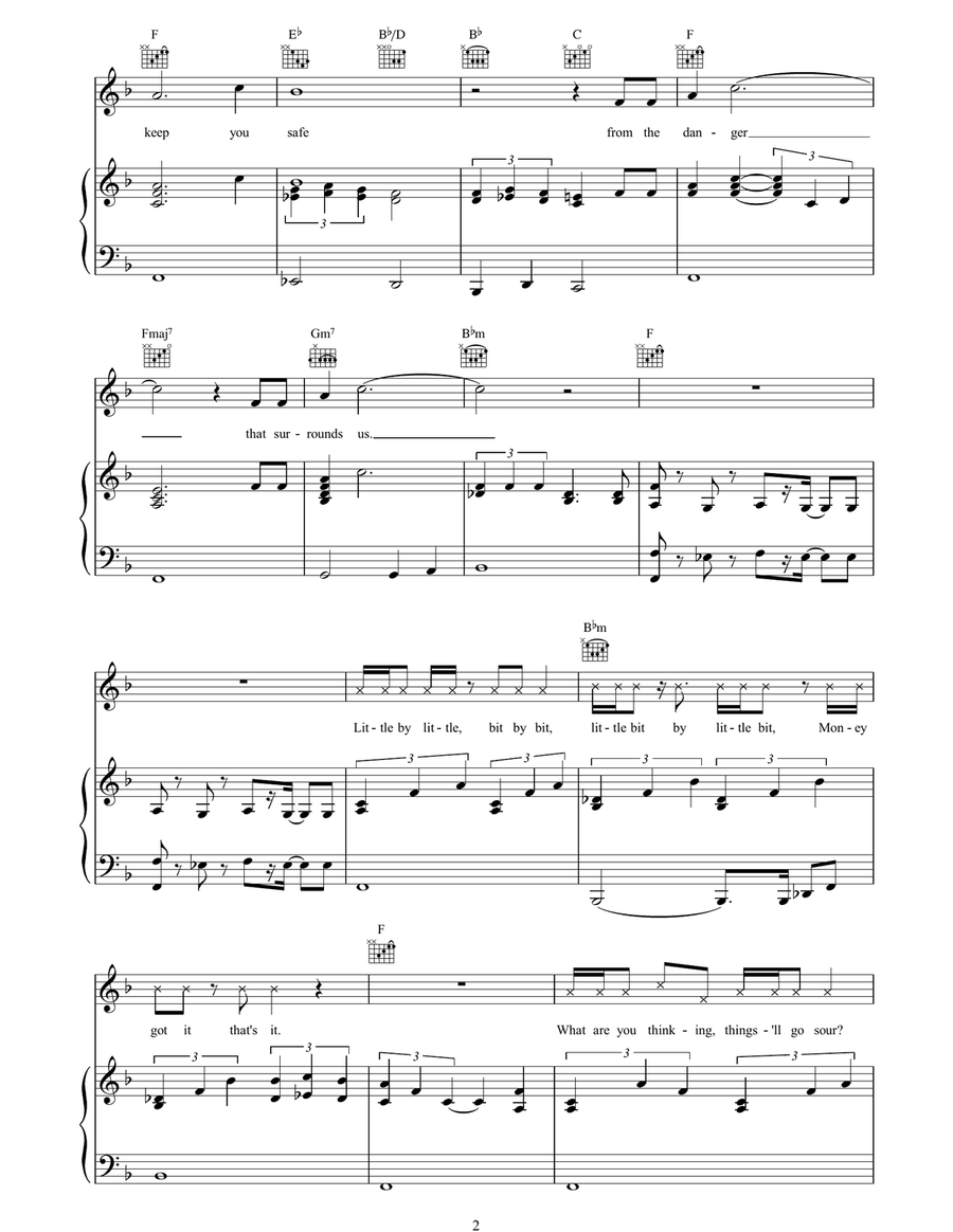 You're The One You're The One Piano, Vocal, Guitar scores gallery preview page 2