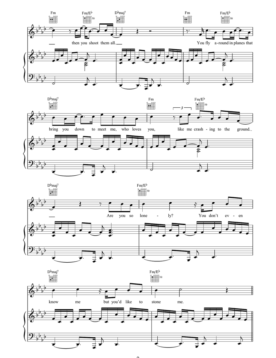 Mr. Writer Mr. Writer Piano, Vocal, Guitar scores gallery preview page 2