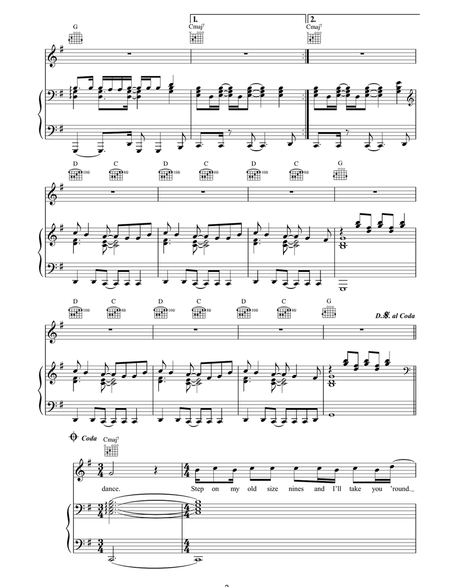 Step On My Old Size Nines Acoustic Guitar scores gallery preview page 3