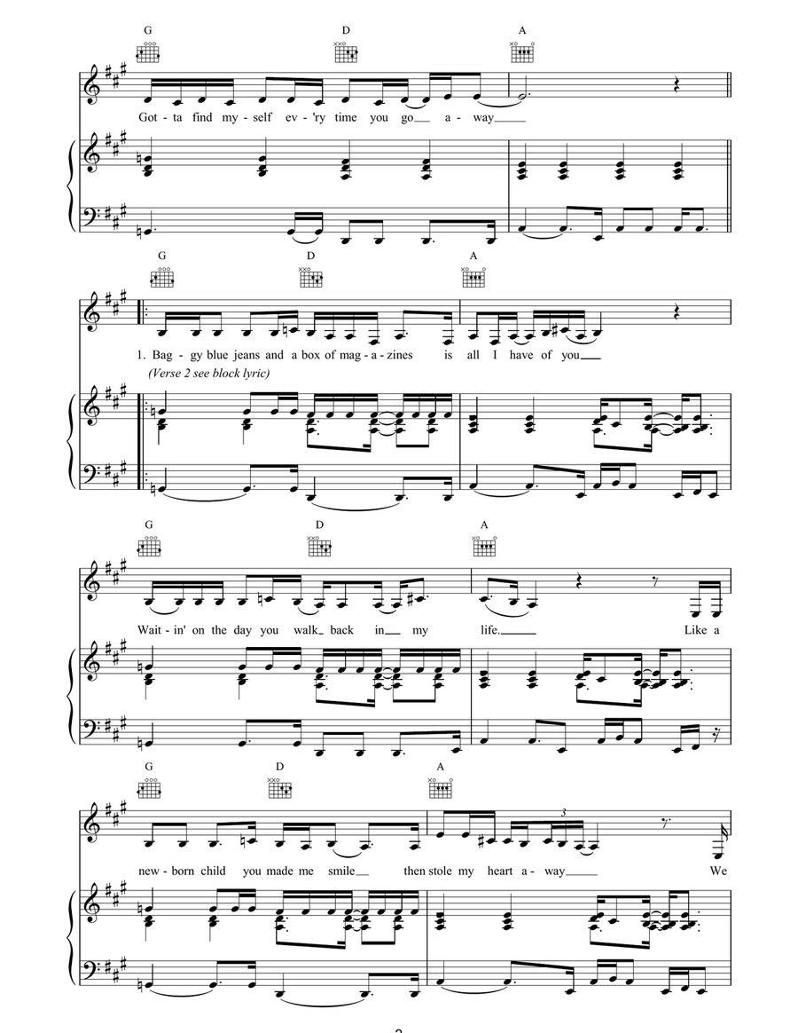 Cowboys & Kisses Cowboys & Kisses Piano, Vocal, Guitar scores gallery preview page 2