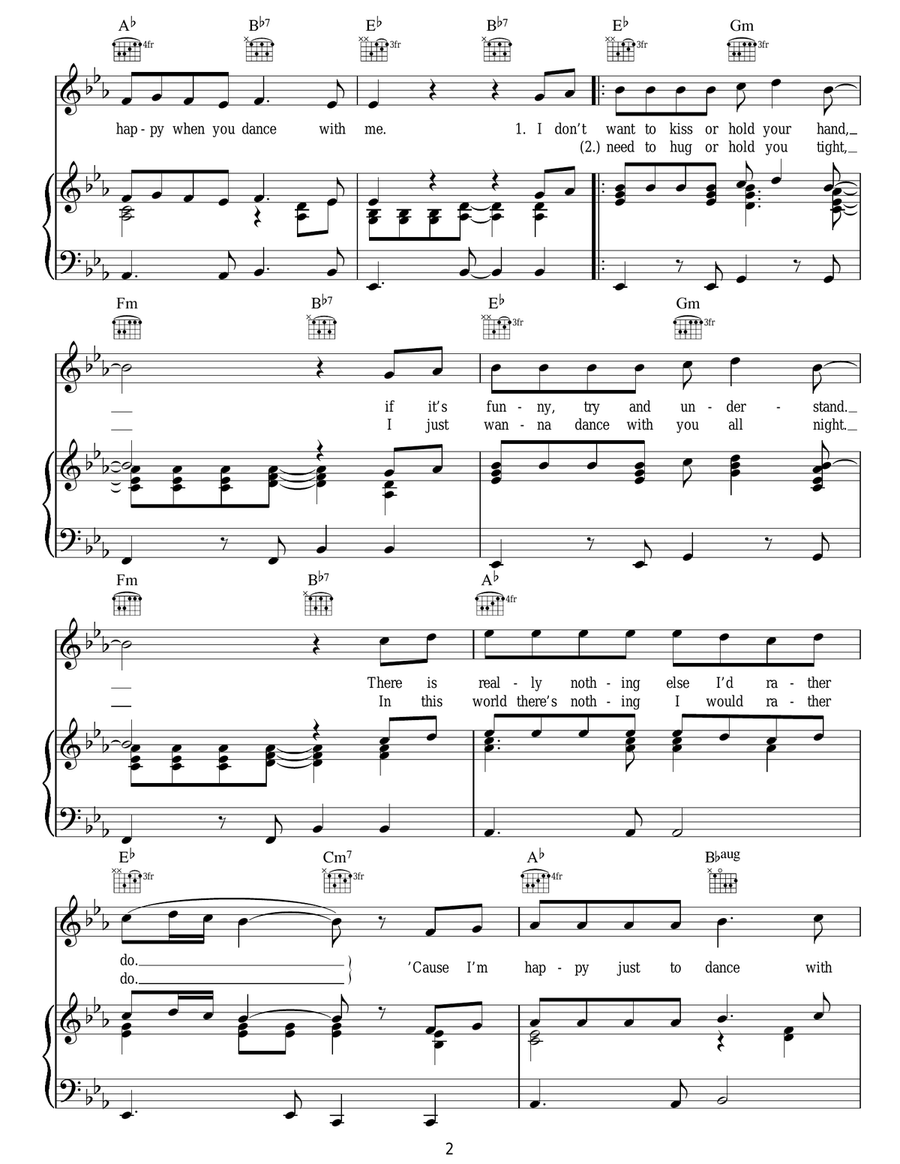 I'm Happy Just To Dance With You Piano, Vocal, Guitar scores gallery preview page 2