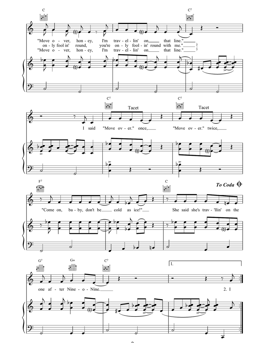 One After 909 One After 909 Piano, Vocal, Guitar scores gallery preview page 2