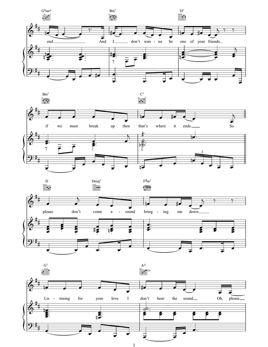 Don't Come Around Don't Come Around Piano, Vocal, Guitar scores gallery preview page 3