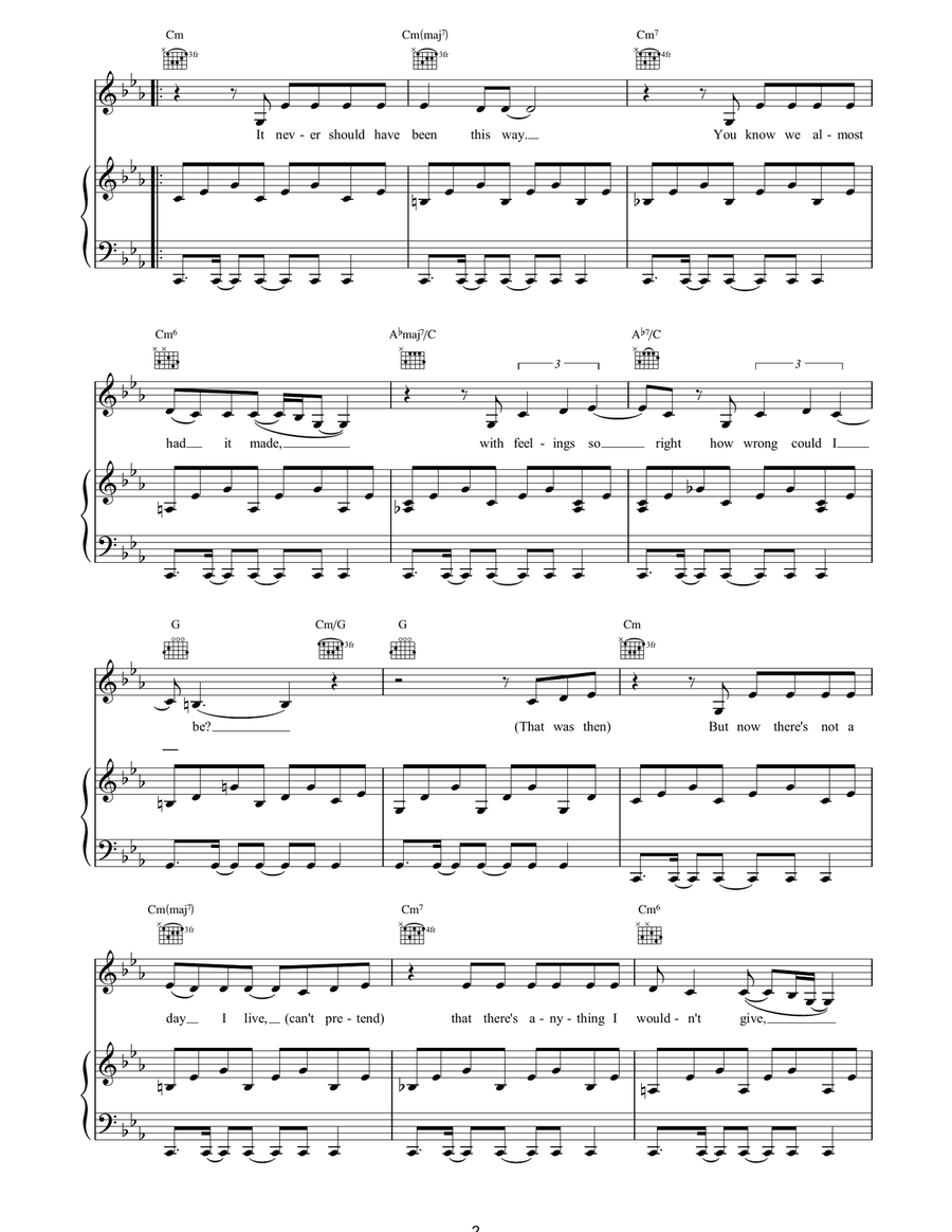 Only In My Dreams Only In My Dreams Piano, Vocal, Guitar scores gallery preview page 2