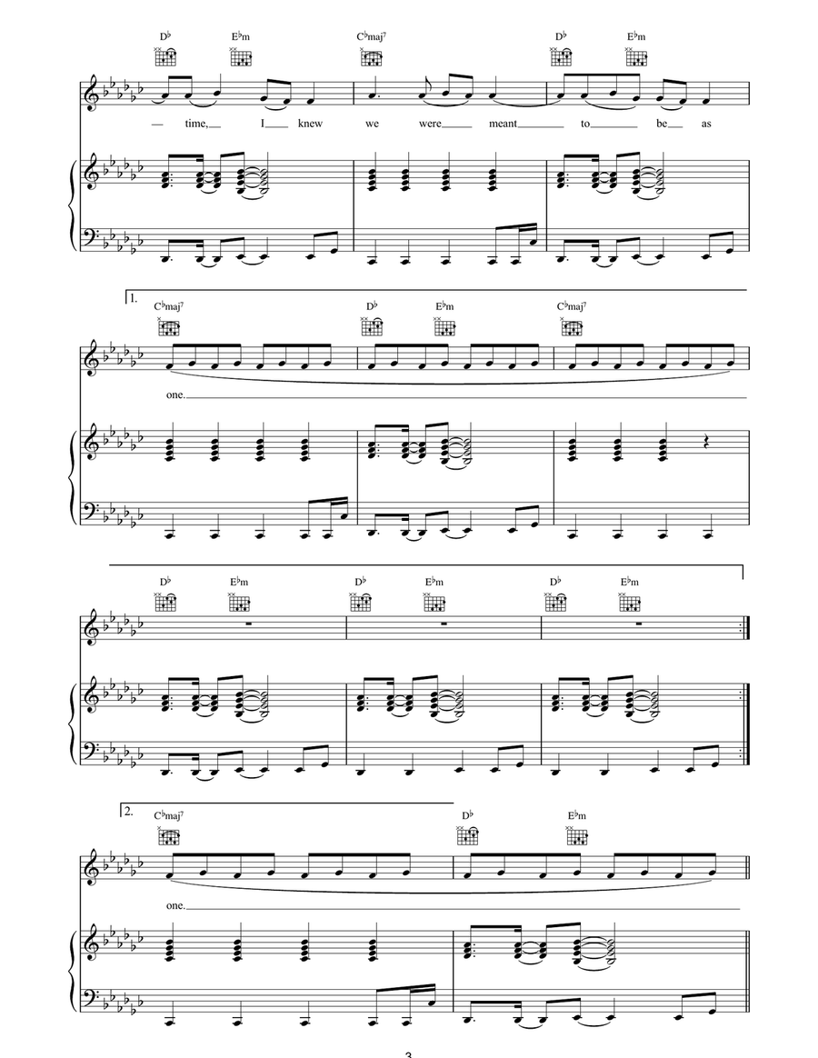 Love At First Sight Love At First Sight Piano, Vocal, Guitar scores gallery preview page 3