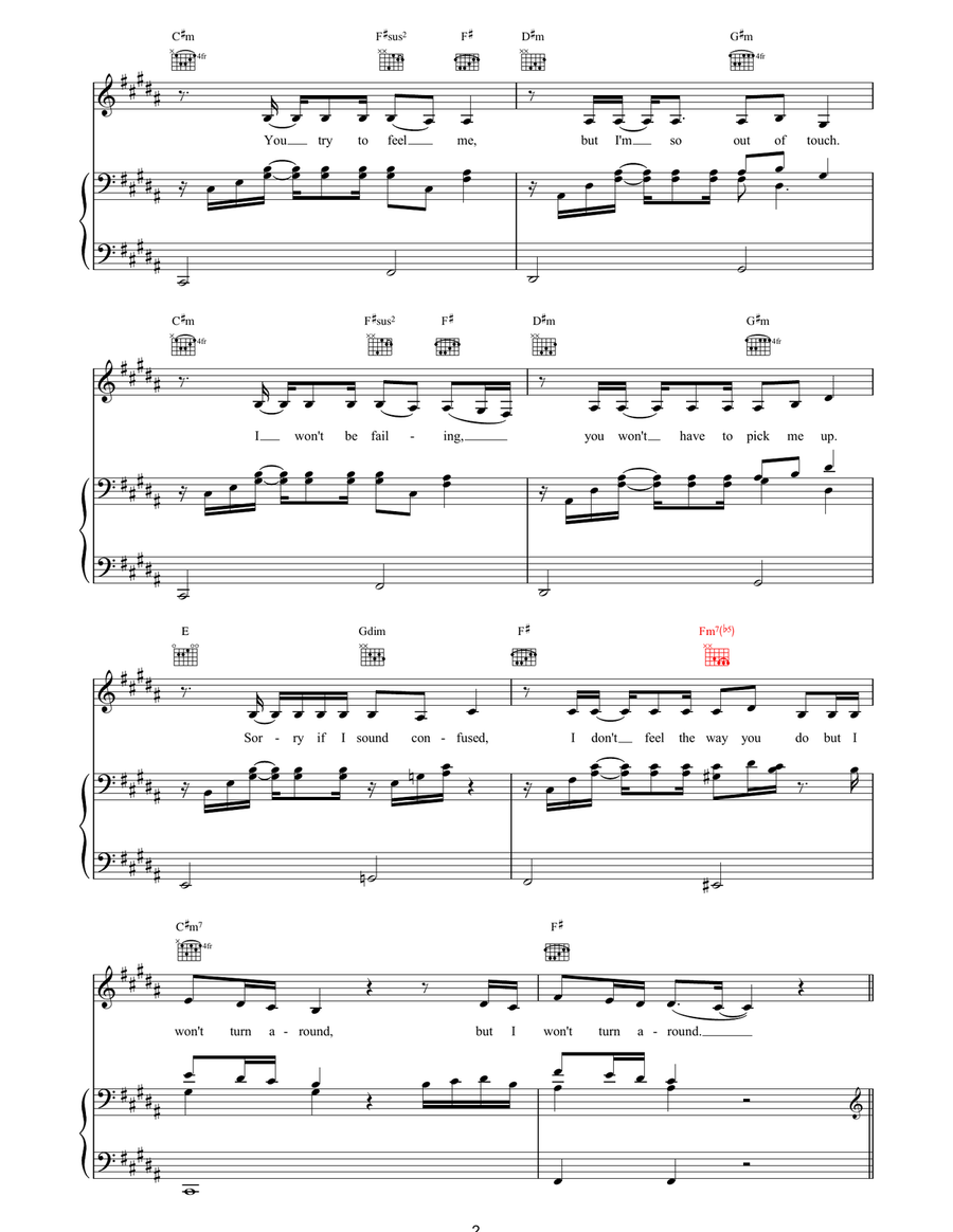 Let Me Be Let Me Be Piano, Vocal, Guitar scores gallery preview page 2