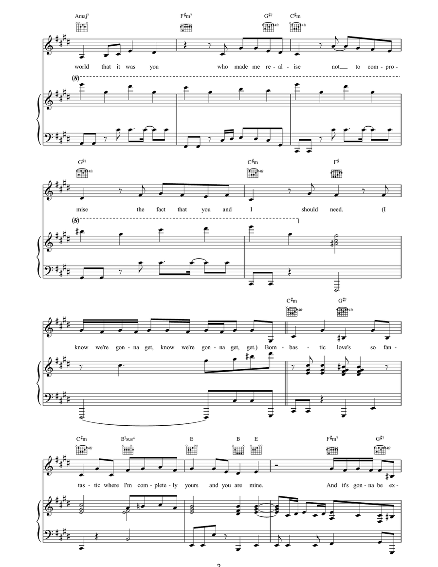 Bombastic Love Bombastic Love Piano, Vocal, Guitar scores gallery preview page 2