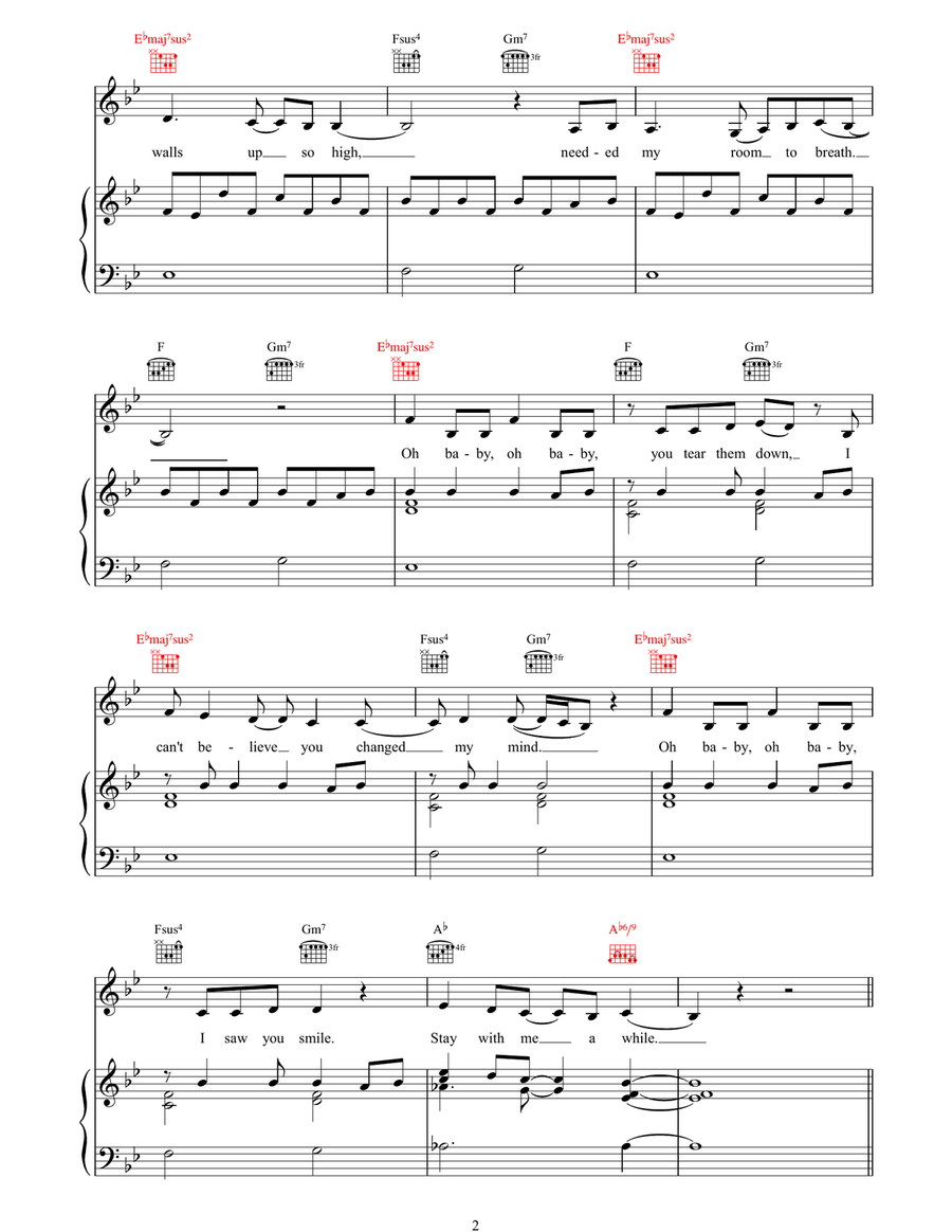 That's Where You Take Me That's Where You Take Me Piano, Vocal, Guitar scores gallery preview page 2