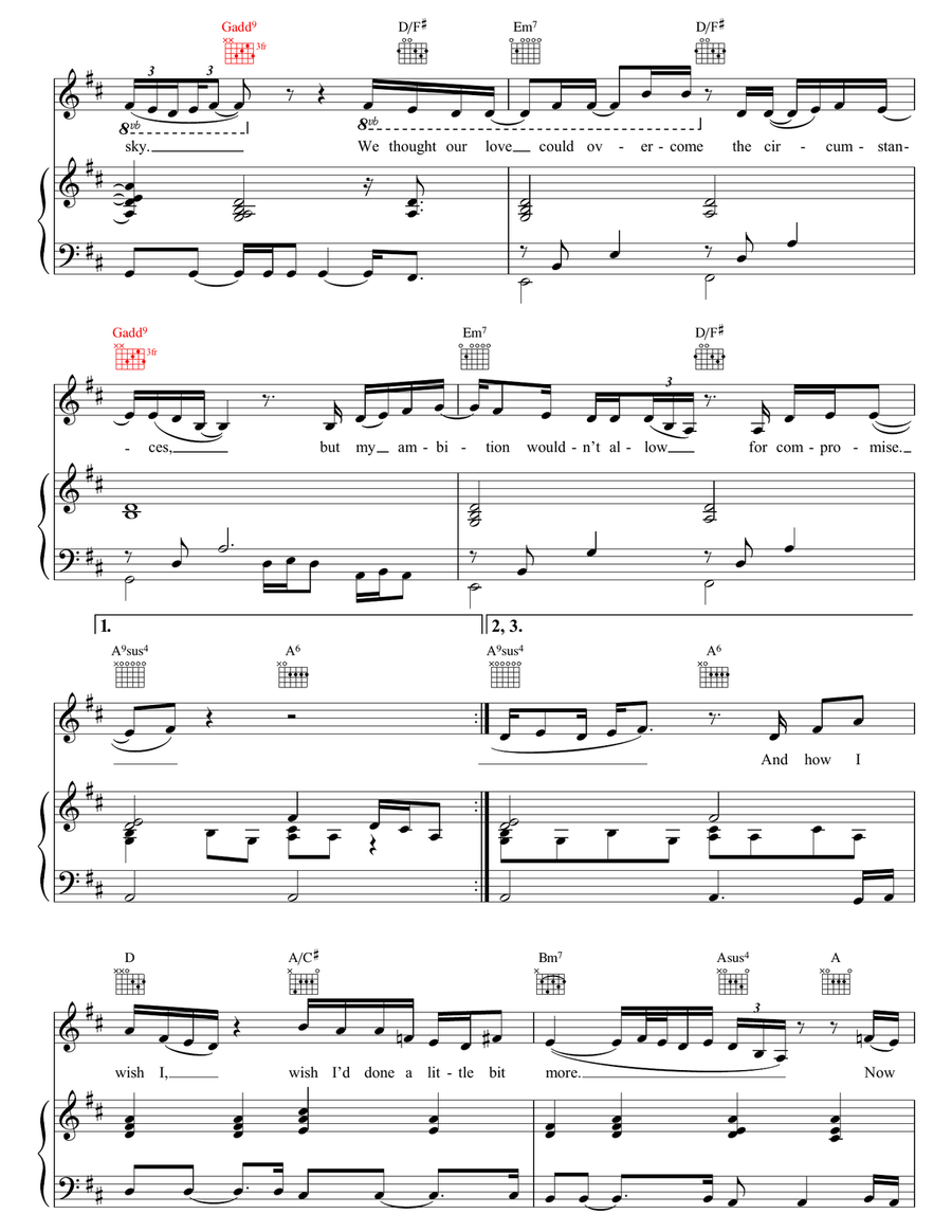 Shoulda Woulda Coulda Shoulda Woulda Coulda Piano, Vocal, Guitar scores gallery preview page 2