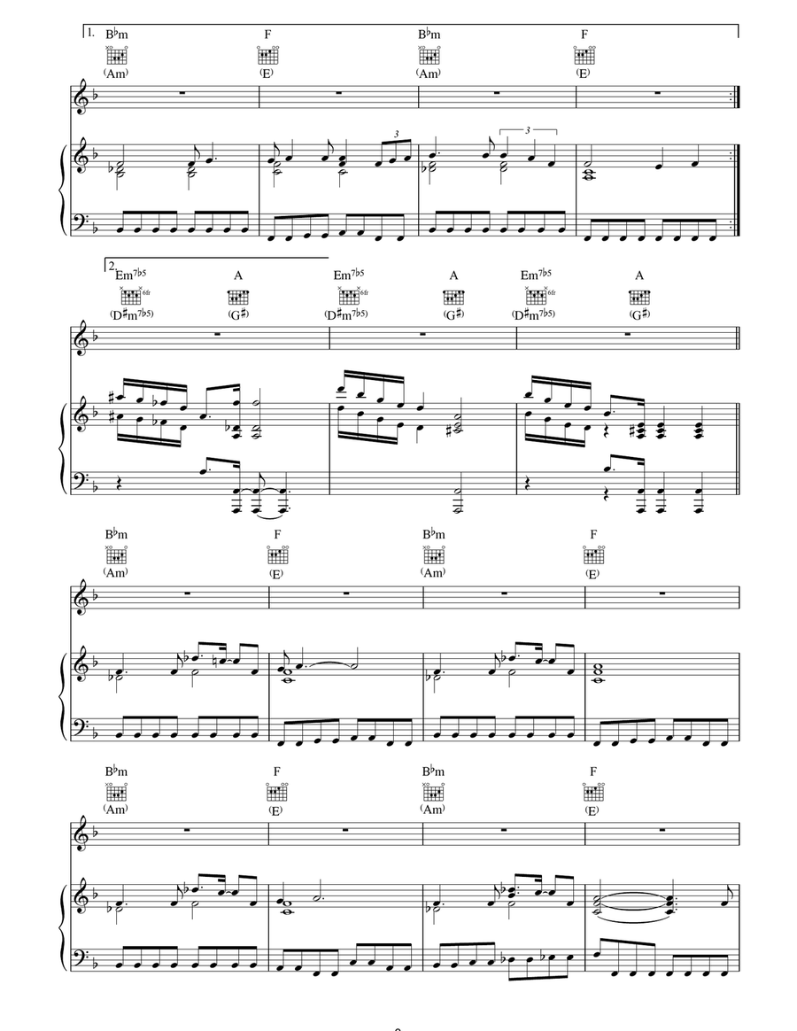 Chains Chains Piano, Vocal, Guitar scores gallery preview page 3