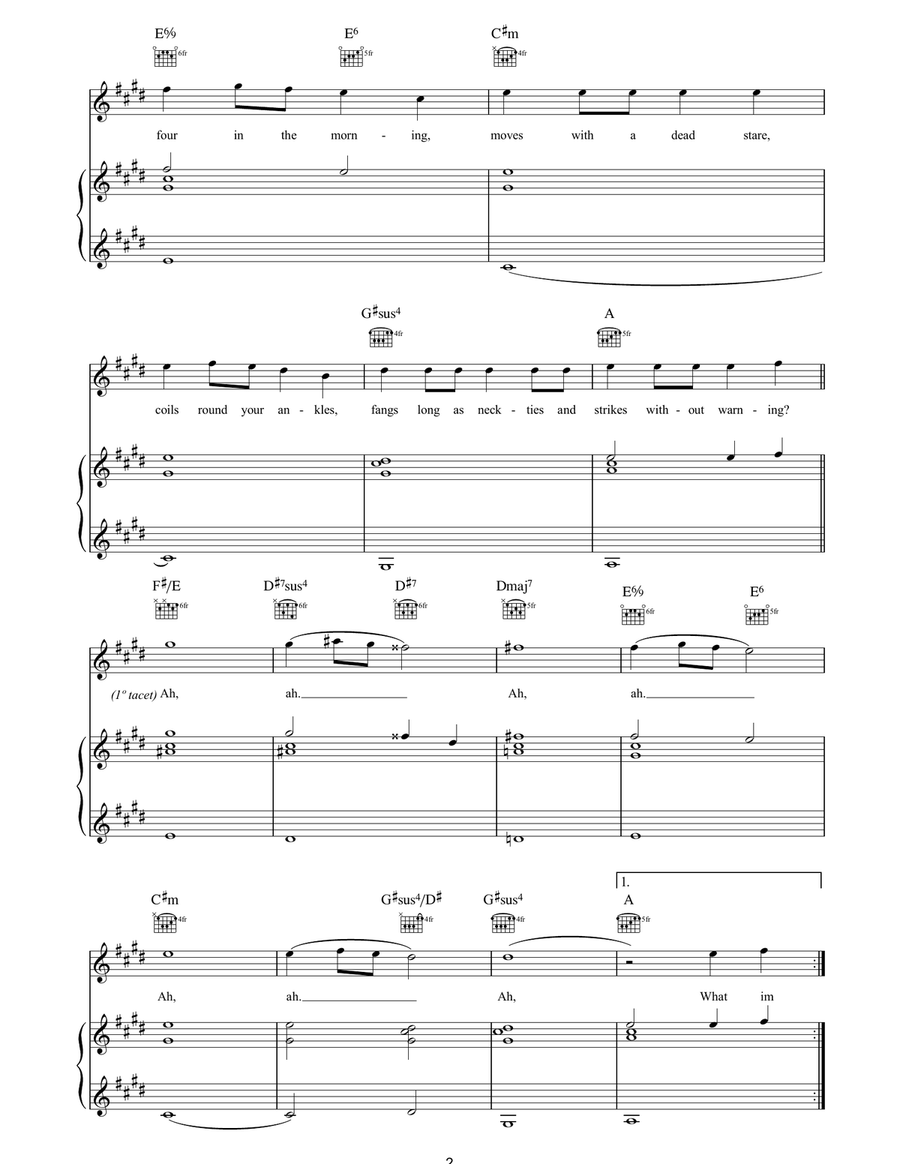 Lincoln's Eyes Lincoln's Eyes Piano, Vocal, Guitar scores gallery preview page 2