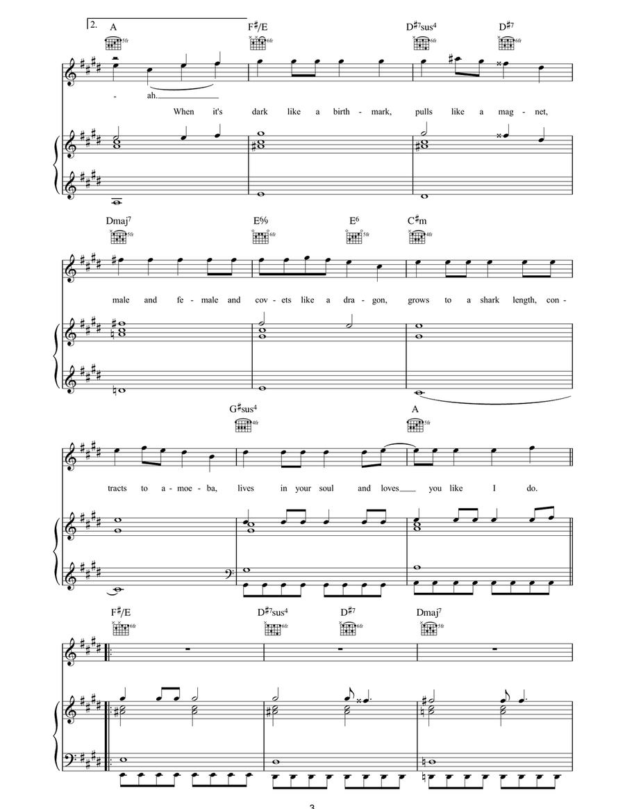 Lincoln's Eyes Lincoln's Eyes Piano, Vocal, Guitar scores gallery preview page 3