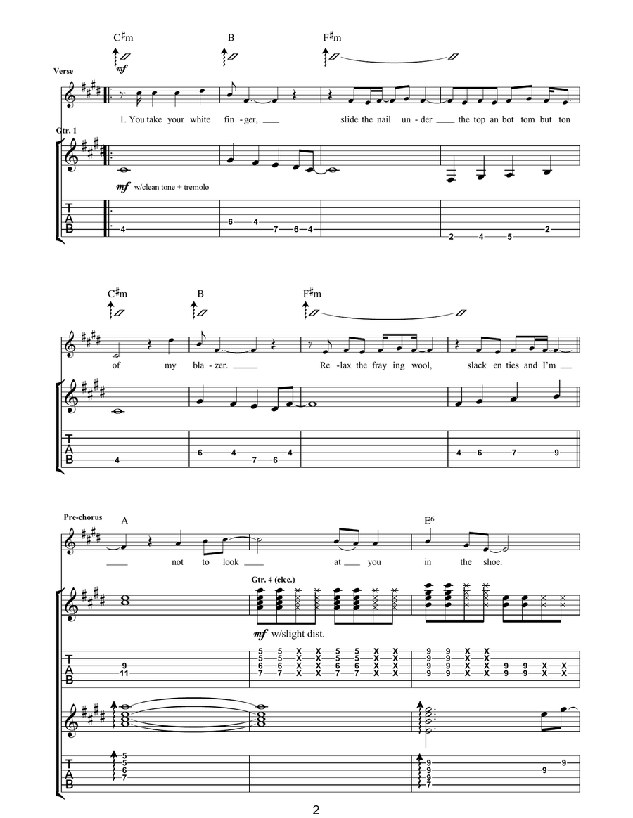 The Dark Of The Matinee The Dark Of The Matinee Acoustic Guitar scores gallery preview page 2