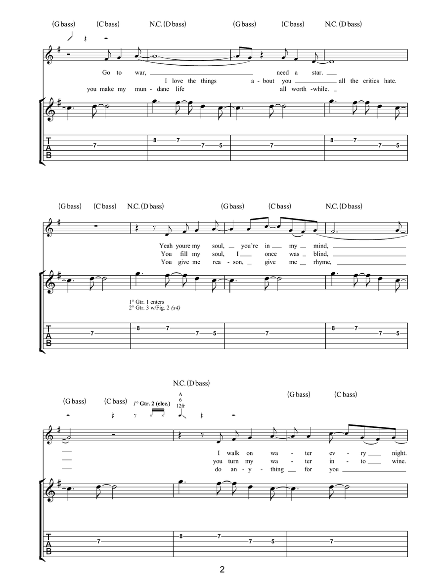Moviestar Moviestar Guitar Tablature scores gallery preview page 2