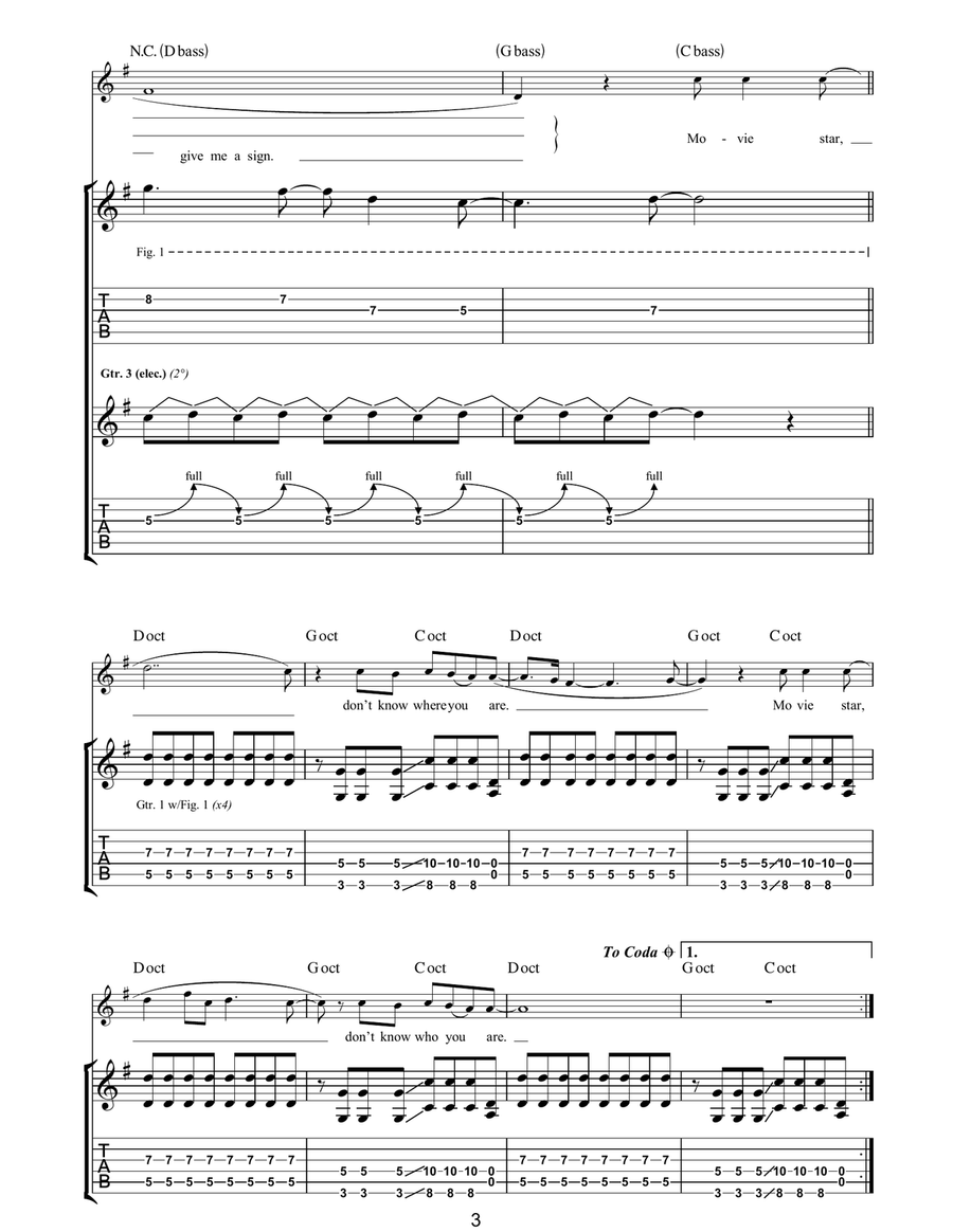 Moviestar Moviestar Guitar Tablature scores gallery preview page 3