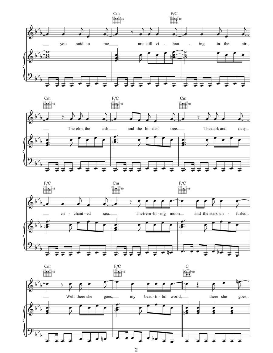 There She Goes (My Beautiful World) Guitar scores gallery preview page 2