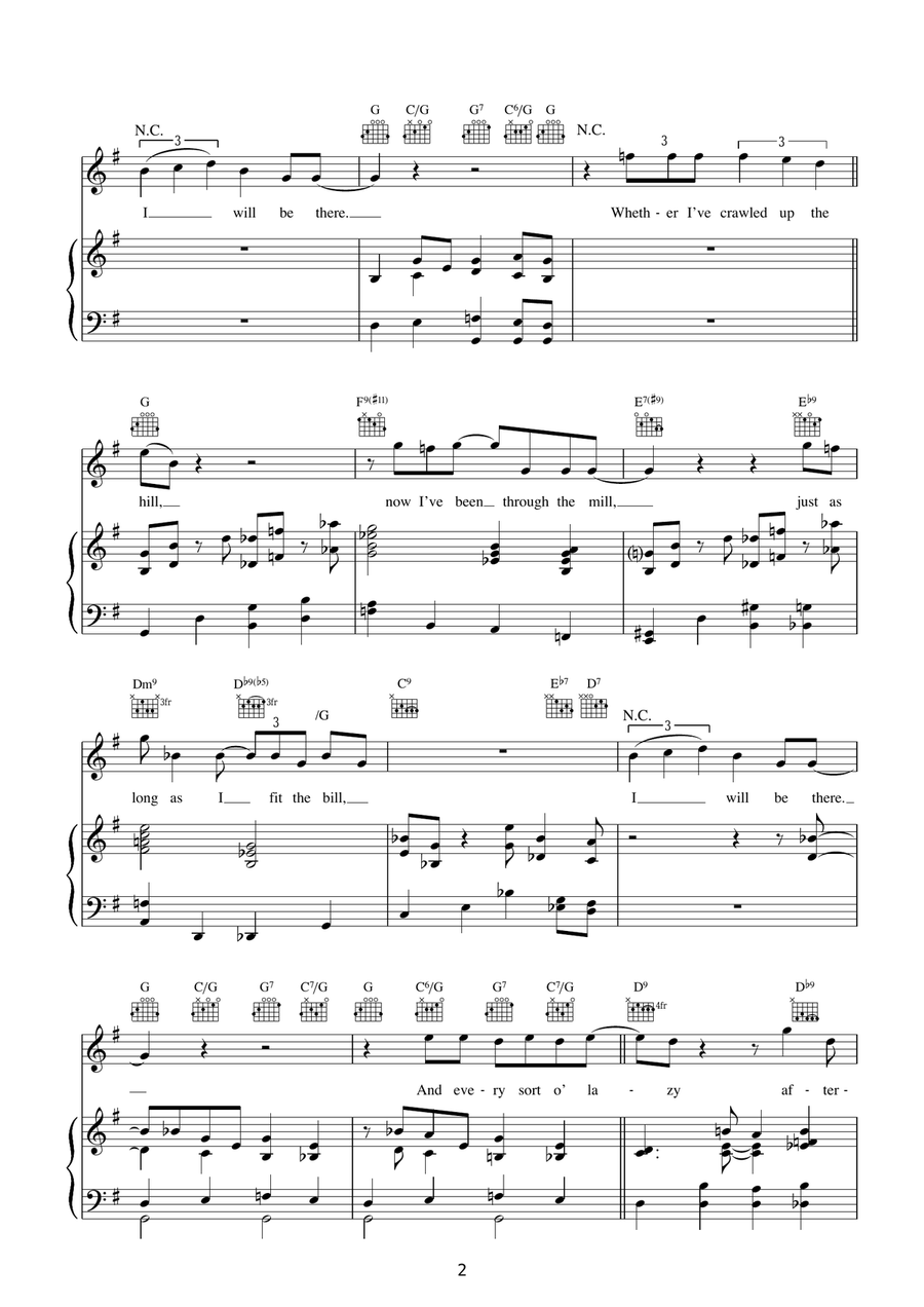 I Will Be There Acoustic Guitar scores gallery preview page 2