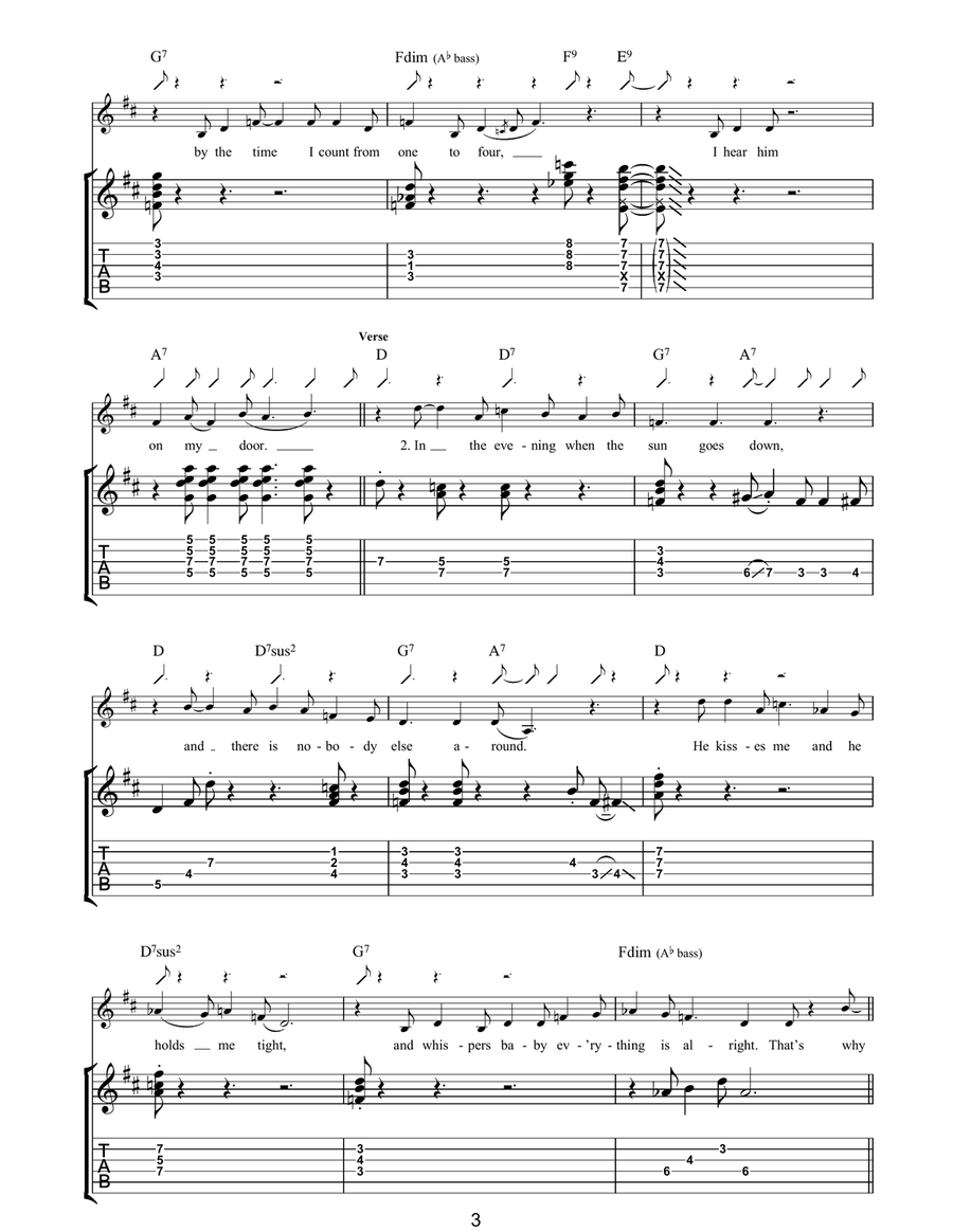 Hallelujah I Love Him So Hallelujah I Love Him So Acoustic Guitar scores gallery preview page 3