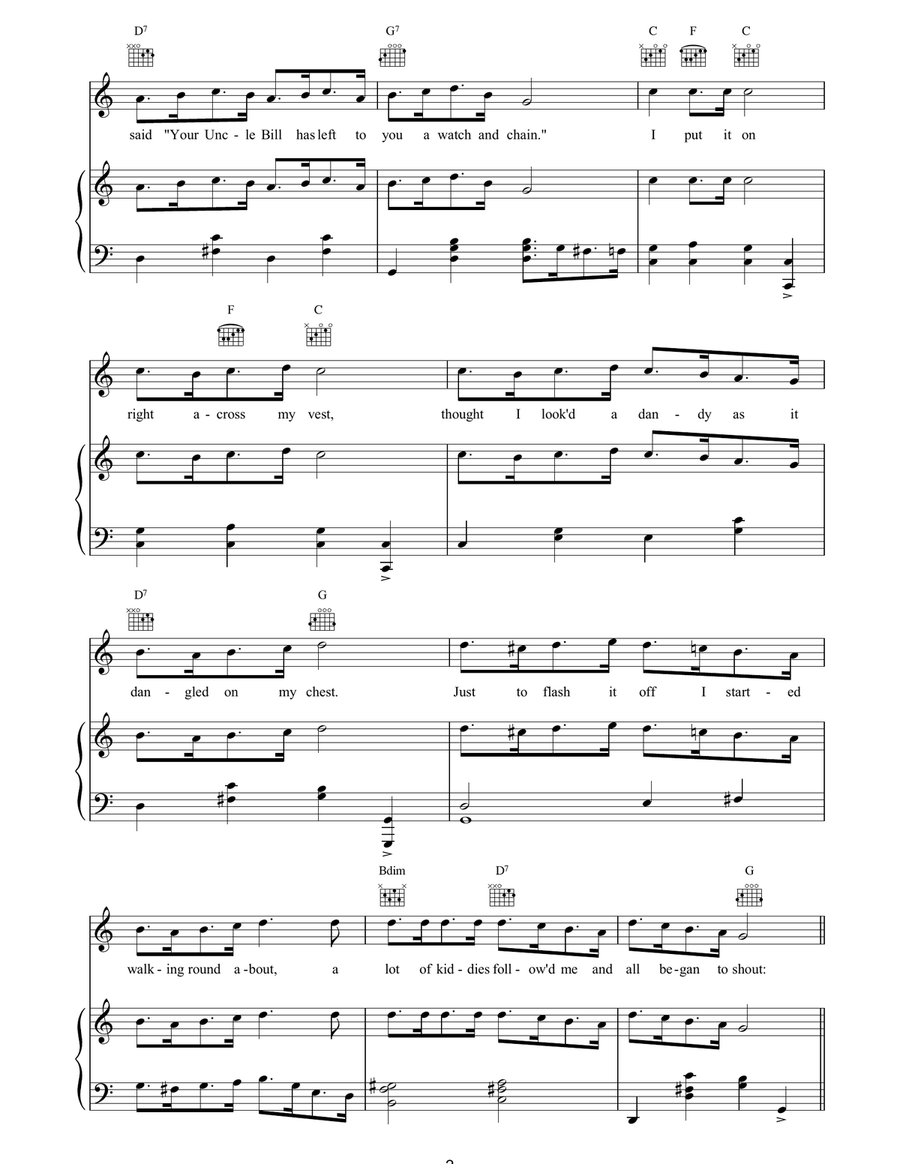 Any Old Iron Any Old Iron Piano, Vocal, Guitar scores gallery preview page 2