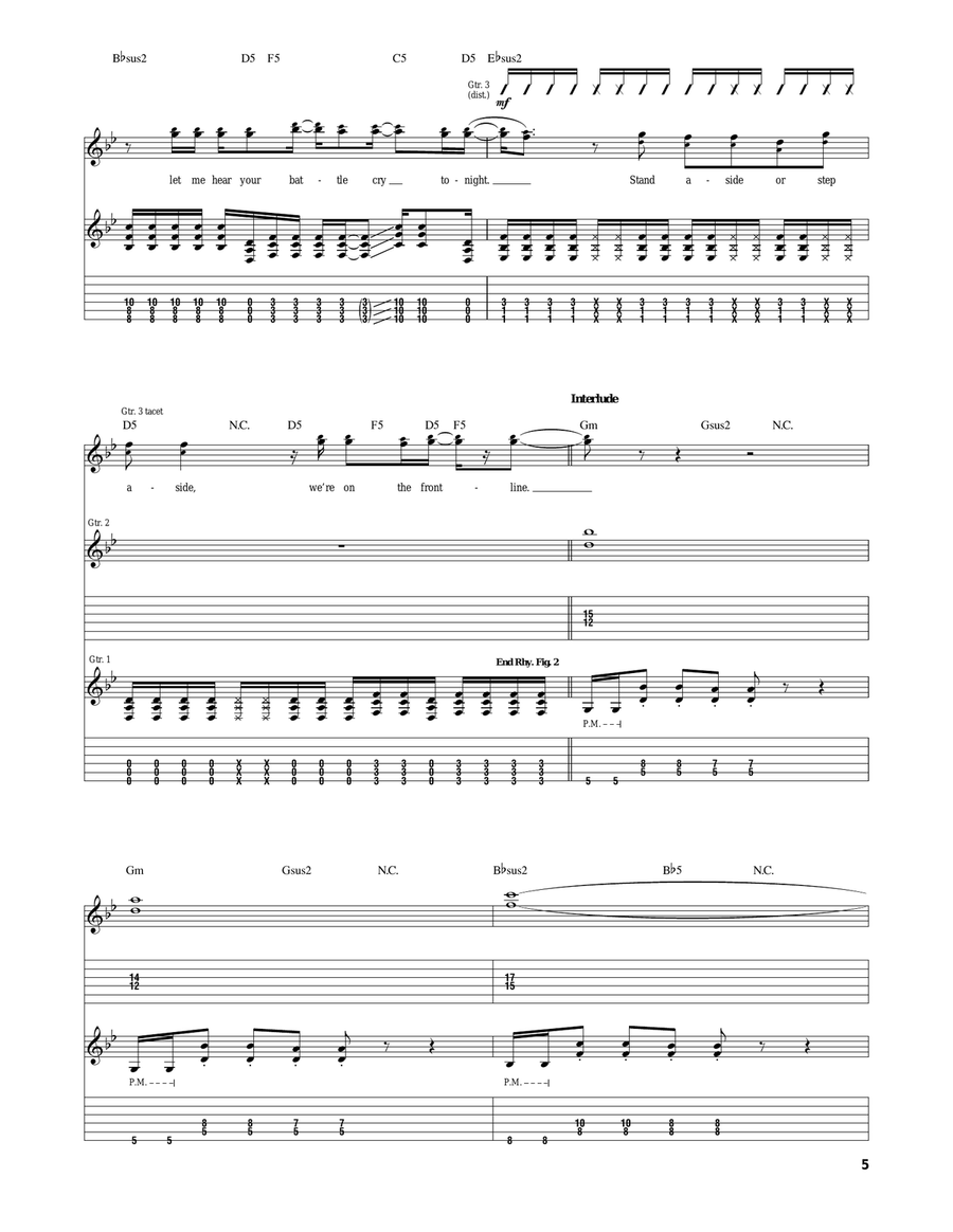Frontline Frontline Guitar Tablature scores gallery preview page 5