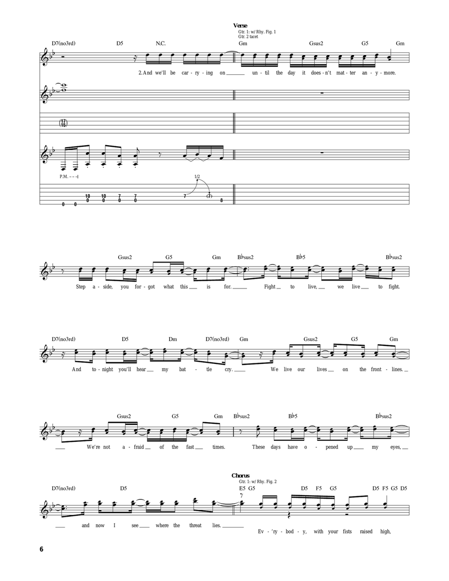 Frontline Frontline Guitar Tablature scores gallery preview page 6