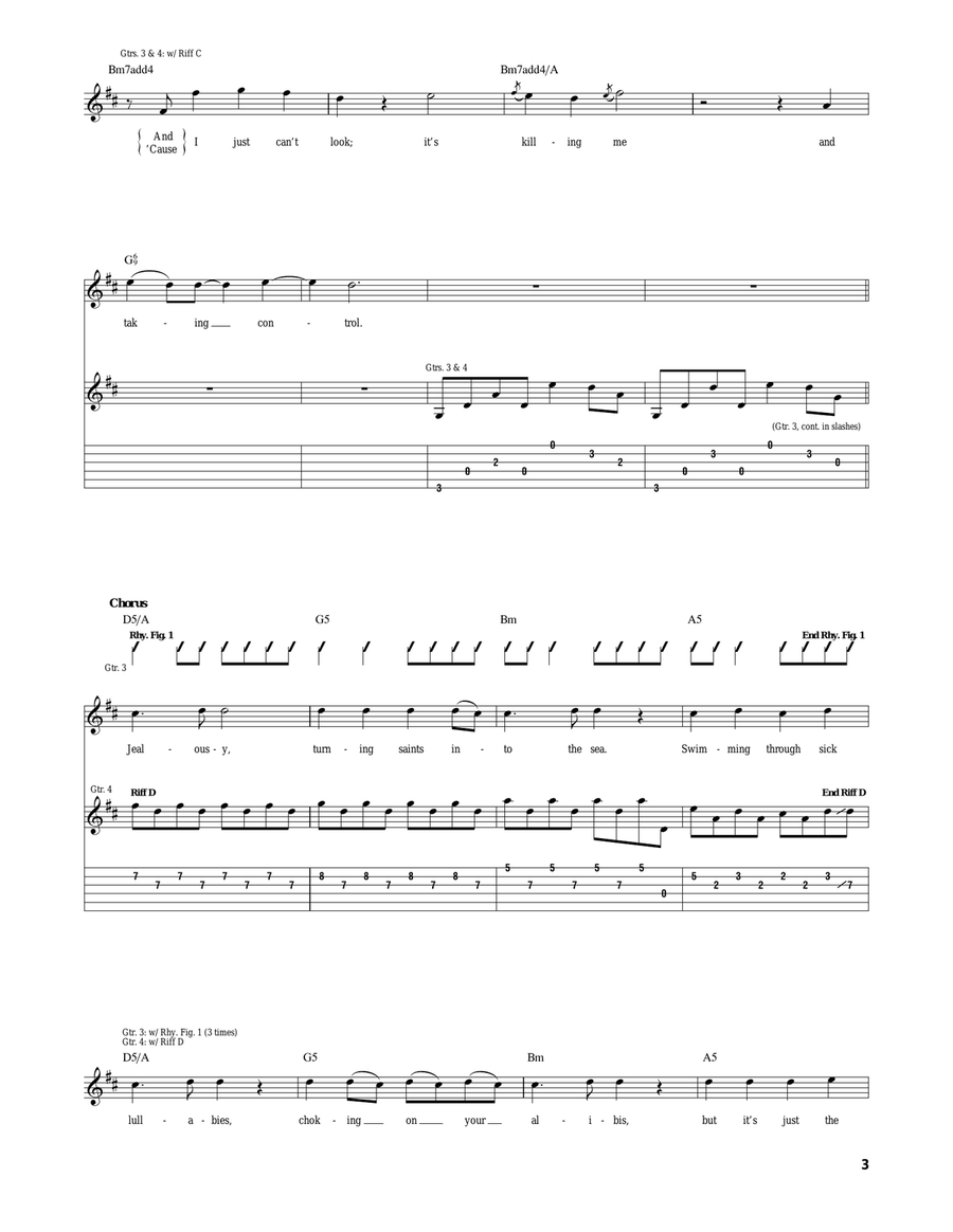 Mr. Brightside Acoustic Guitar scores gallery preview page 3