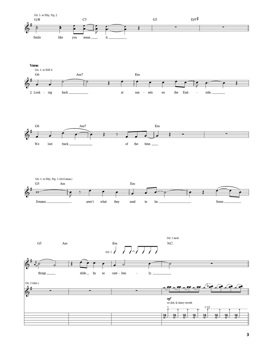 Smile Like You Mean It Smile Like You Mean It Acoustic Guitar scores gallery preview page 3