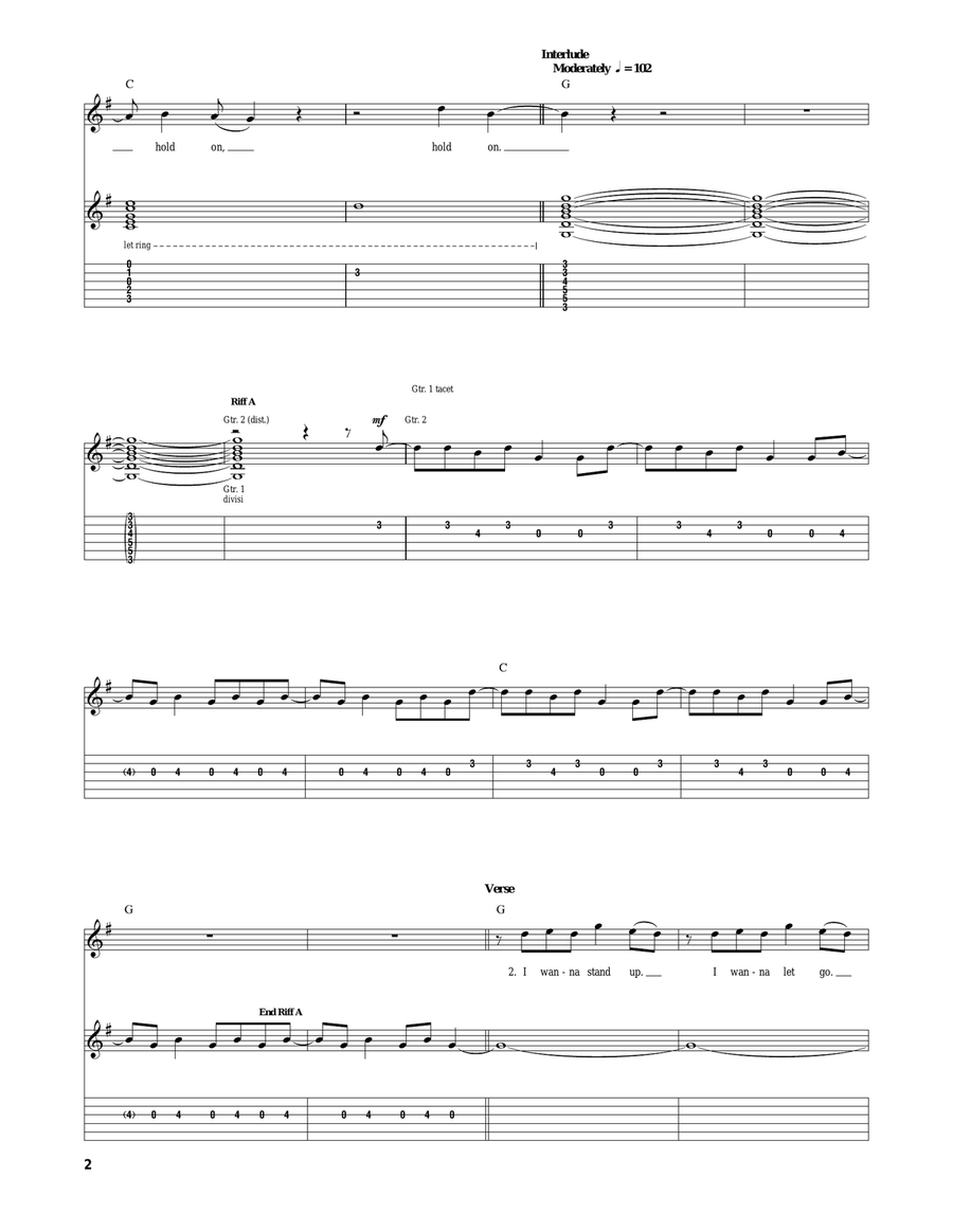 All These Things That I've Done Acoustic Guitar scores gallery preview page 2