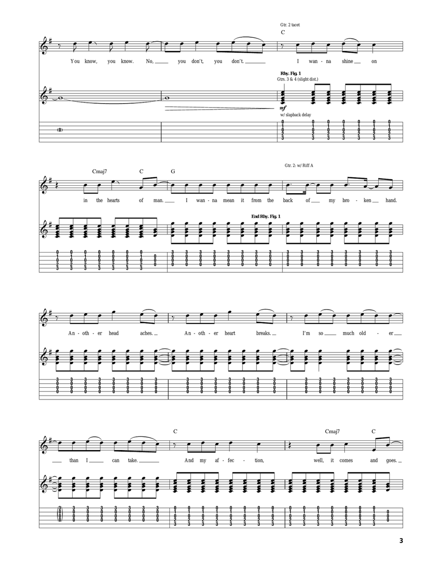 All These Things That I've Done Acoustic Guitar scores gallery preview page 3