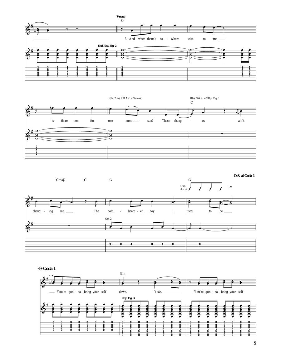 All These Things That I've Done Acoustic Guitar scores gallery preview page 5