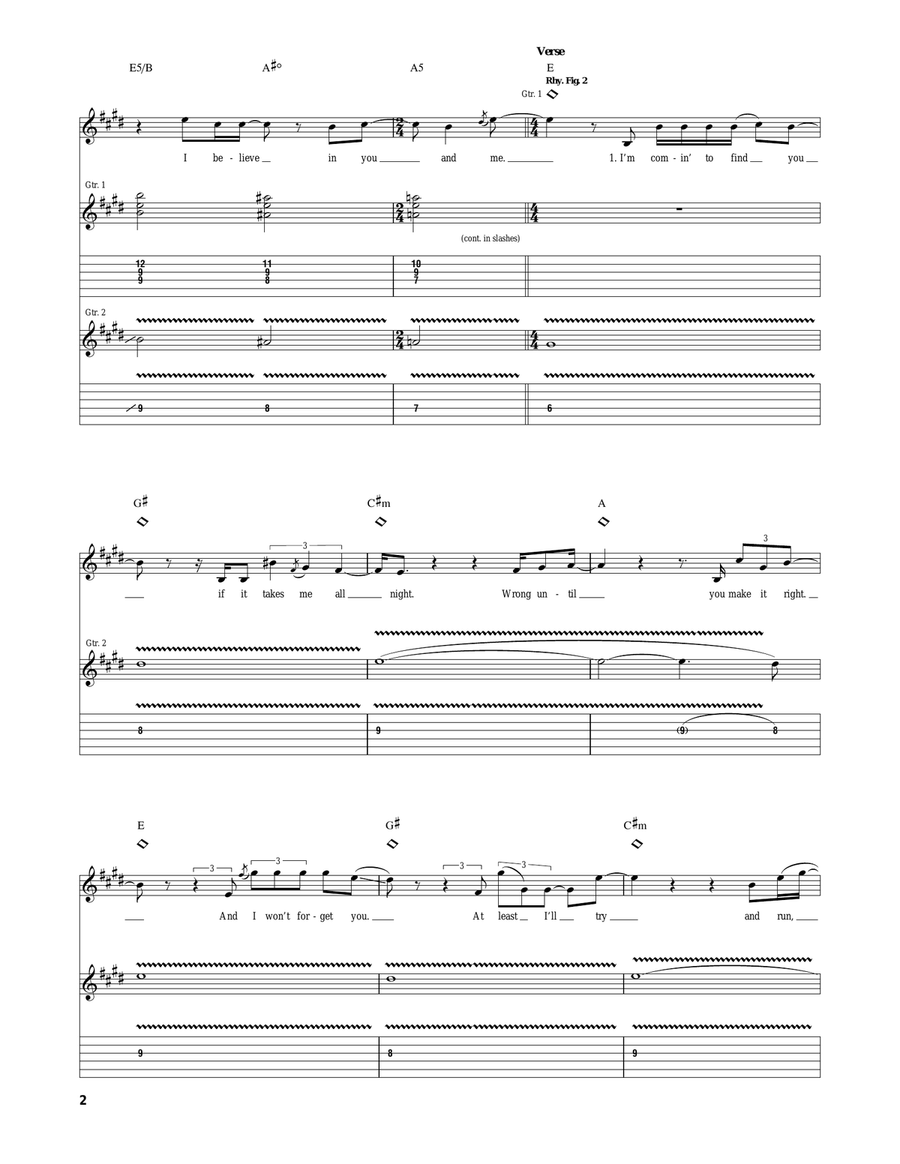 Everything Will Be Alright Acoustic Guitar scores gallery preview page 2