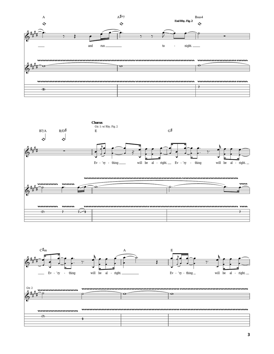 Everything Will Be Alright Acoustic Guitar scores gallery preview page 3