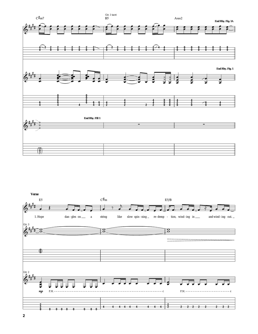 Vindicated Vindicated Acoustic Guitar scores gallery preview page 2
